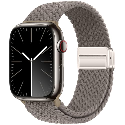 Image of Qimela Sport Loop Compatible with Apple Watch Band 38mm 40mm 41mm 42mm 44mm 45mm 46mm 49mm for Women Men,Magnetic Strap Stretchy Braided Wristband for iWatch Series 11 10 9 8 7 6 5 4 SE Ultra 3 2 1