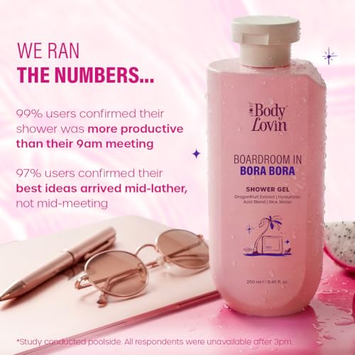 Image of Plum BodyLovin' Boardroom In Bora Bora Shower Gel | Hydrating & Brightening Body Wash | Dragonfruit Extract, Hyaluronic Acid Blend & Rice Water | Sweet Tropical Fragrance | 250 ml