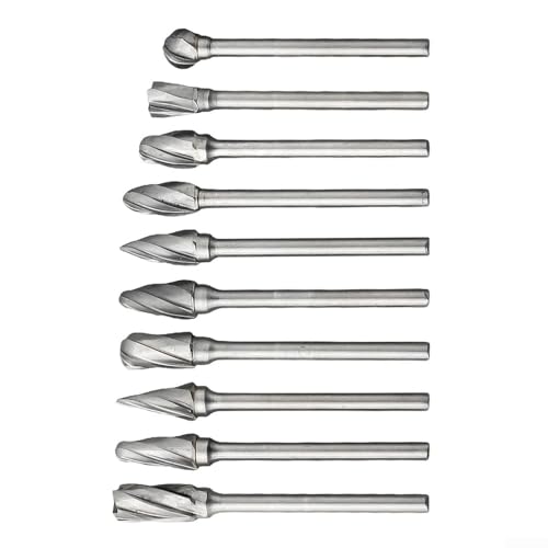 Set de 10 fresas de carburo para herramientas rotativas miniatura 4
