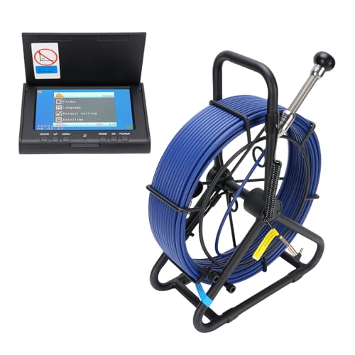 Cryfokt 下水道検査カメラ、IP68ウォータープルーフ6ホワイトLEDライト50m 5000MAHバッテリー排水パイプ内視鏡50?200mmパイプ用