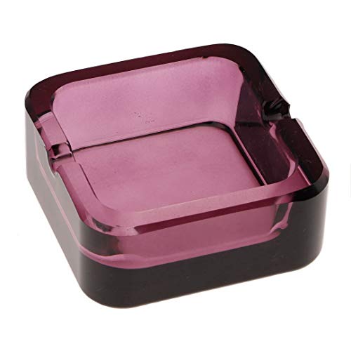Kepfire Europäisch Kristall Glas Quadrat Aschenbecher Einfach Gabe Haushalt Büro Barren Draussen Restaurant Verzierung Persönlichkeit Portable Lila Aschenbecher Cover