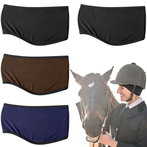 4 Pieces Equestrian Gifts for Women Horse Headband Under Riding Helmet Head Cover Hair Protector Equestrians Lovers Gifts Horse Riding Gear Accessories for Biking Workout