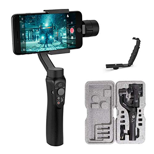 3-Axis Gimbal Stabilizer for Smartphone, Powered by ZHIYUN-Gimbal for iPhone-Android Video Recording with L Shape Bracket,Dolly Zoom, Timelapse, Panorama, CINEPEER C11