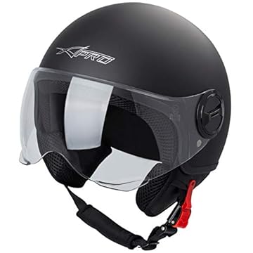 Casco Jet Demi Urban Moto Omologato ECE 22-06 Avio Sferica SonicMoto Nero Opaco M