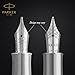 PARKER Sonnet Fountain Pen | Premium Metal and Grey Satin Finish with Rose Gold Trim | Fine 18k Gold Nib with Black Ink Cartridge | Gift Box