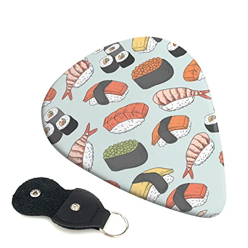 Sushi Lot de 6 médiators pour guitare acoustique, guitare électrique, basse, ukulélé – fins, moyens et épais. - Les Beatles, Paul McCartney, John Lennon, RIngo Starr, George Harrison Sushi Lot de 6 médiators pour guitare acoustique, guitare électrique, basse, ukulélé – fins, moyens et épais.
