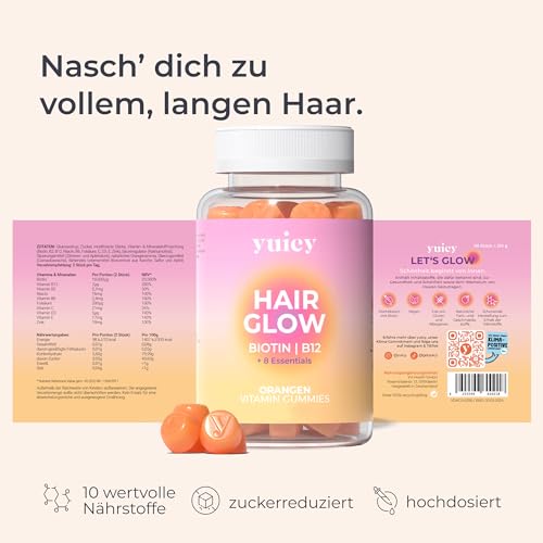 Biotin Gummibärchen von Yuicy für Haarwachstum und Vitalität