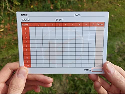 Clay Pigeon Shooting Score Cards - Score Tracker - Pads Scoring Competition Card