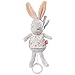 Fehn 062014 Mini-Spieluhr Hase | Kuscheltier mit integriertem Spielwerk mit sanfter Melodie "Schwanensee" zum Aufhängen an Kinderwagen, Babyschale oder Bett | Für Babys und Kleinkinder ab 0+ Monaten