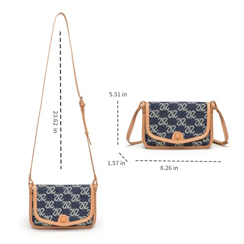 Small Jean Demi Purse Denim Crossbody Bags for Women Denim Handbag Cross Body Shoulder Bags Design for Woman4