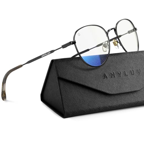 Image of ANYLUV Blue Light Blocking Glasses Men Women, Round Lightwight Blue Light Glasses Computer Screen for Eye Protection