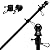 FLY HAWK 6 FT flagpole, Suitable for 2x3, 3x5, 4x6 Flag Heavy Garden flagpole, Outdoor or Outdoor Wall-Mounted flagpole for Street Games (Only Flagpole)(Black)