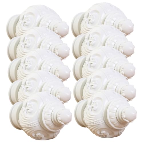 STOBAZA 10Pcs Decorative Curtain Rod End Caps Creative Floral Design Curtain Pole Ends Finials for Window Curtains Easy Installation Sturdy Home