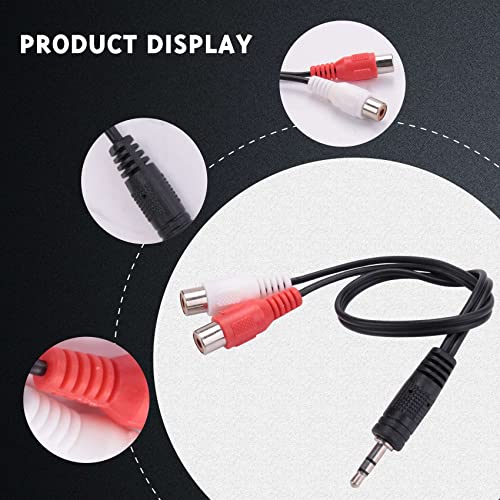 Adaptador de audio Jack 3.5mm a 2 Jack miniatura 4