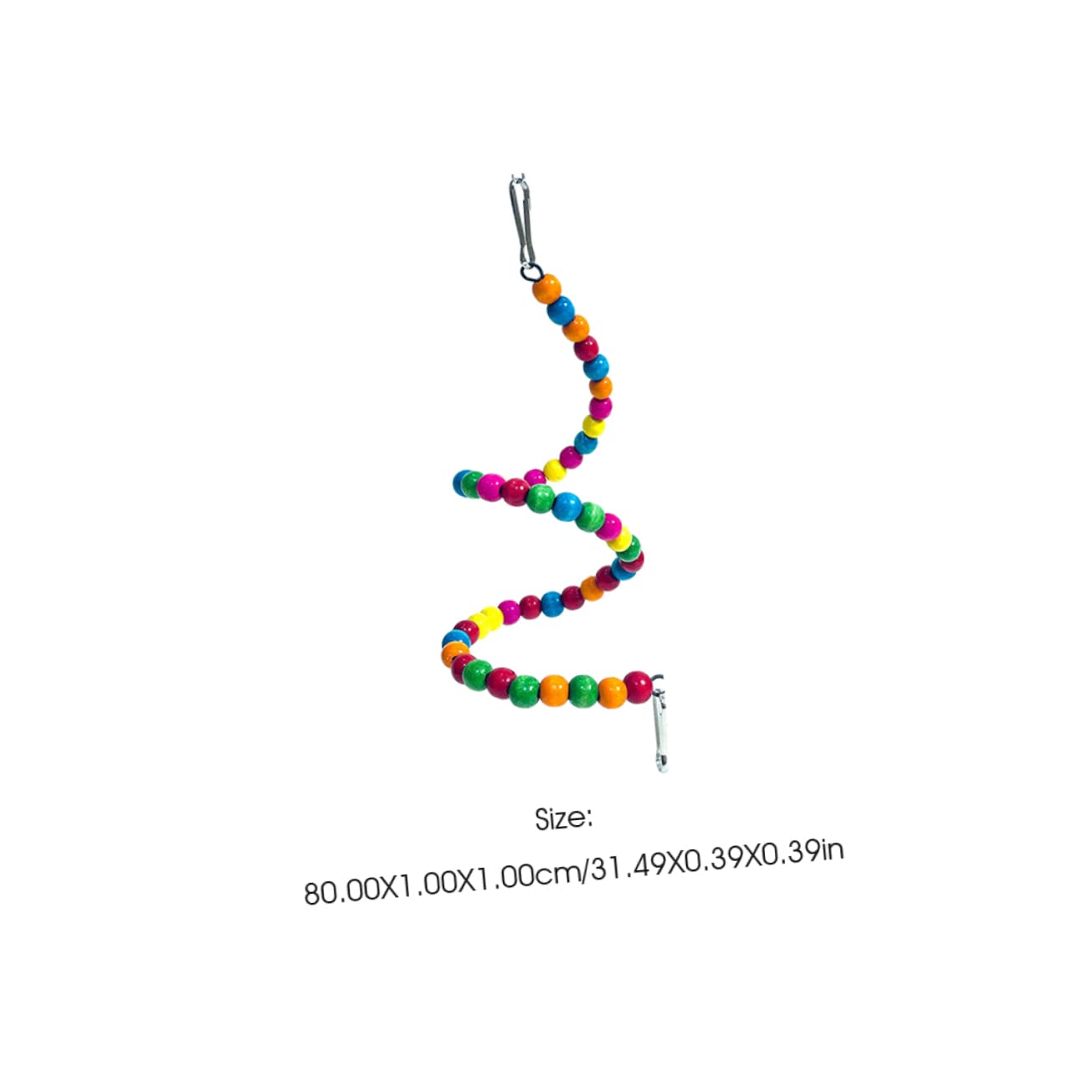 POPETPOP 3Pcs Bead Swing for Parrots Funny Bird for Cage Hanging Cockatiel Accessories for Parakeets and Conures to Climb and Nibble Random Color