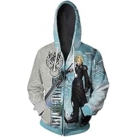 CHLOBLOM Sudadera con Capucha Cloud Strife Sephiroth para