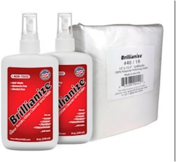 8 oz. Pump Spray Bottles - 2 Pack With 40 SofKloth Polyester Polishing Cloths