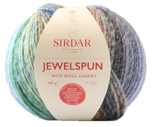 Jewelspun Chunky with Wool - Shimmering Sea Glass (200) - 200g