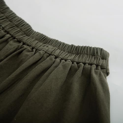 Belle Poque Army Green Jean Skirts For Women Denim Novelty Button Decorated Skirt For 2024 thumb #2