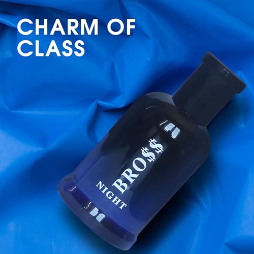 Image of AFLUXE Bross Night Men's Cologne-Timeless & Refined Scent With Citrus, Spices, And Woody Notes - Elegant Long Lasting Fragrance 3.4Fl Oz For Daily Used
