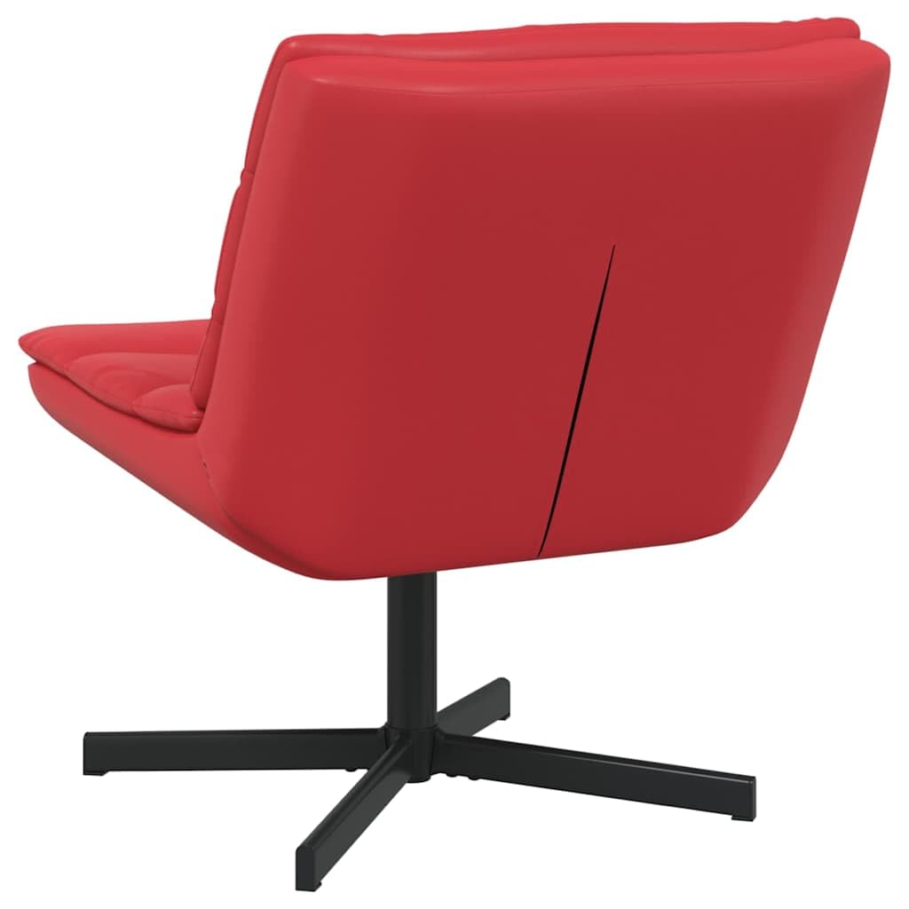 Krzesło obrotowe czerwone 63 x 75 x 76 cm skóra syntetyczna