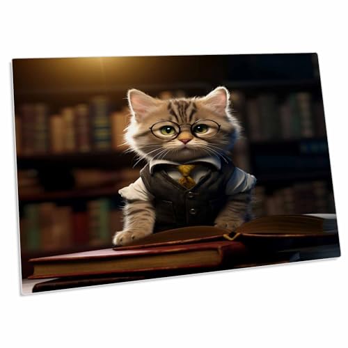 3dRose Pad para escritorio grande con diseño de gatito y base antideslizante miniatura 1