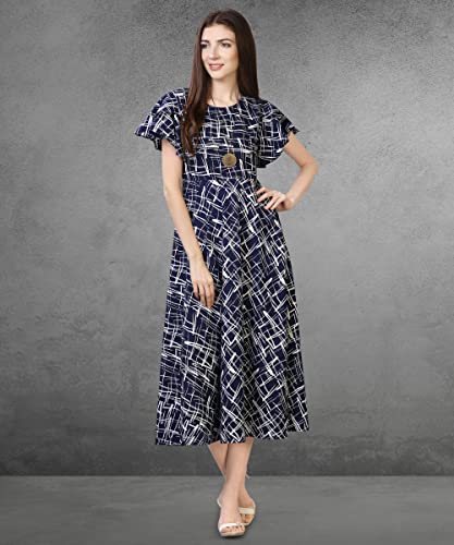 Image of QIQI Women's Crepe A-Line Maxi Casual Dress
