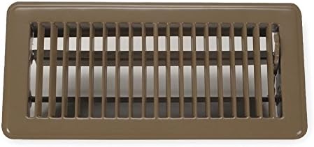 Rocky Mountain Goods Floor Register 4X12 (Duct Opening Measurements) - Heavy Duty Walkable Register - Premium Finish - Easy Adjust air Supply Lever - 4 inch by 12 Inch Floor Vent (Brown)
