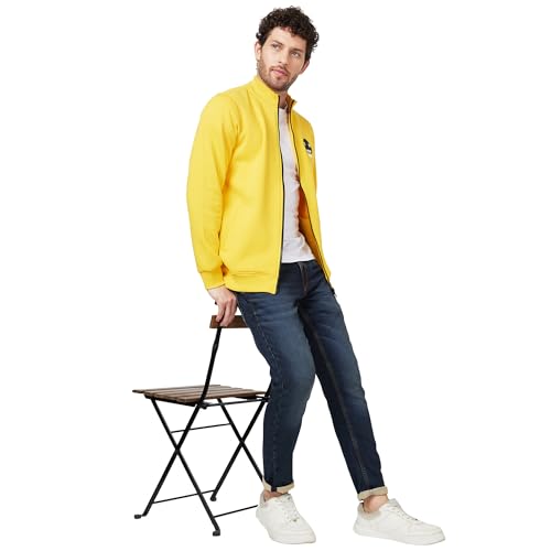 Image of Spykar Blended High Neck Full Sleeve Sweatshirt for Men