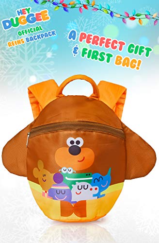 Hey Duggee Kinderrucksack Jungen, Plüsch Kindergartenrucksack Jungs mit Anti-verloren Gürtel, Sicherheit Harness Rucksack, Perfekt für kleine Fans, Tolles Geschenk für Kinder