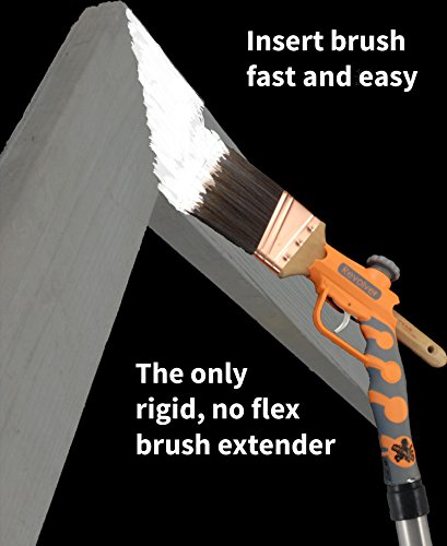 McCauley Tools Revolver - Heavy Duty, Long Handle Paint Brush Extender and Roller Holder, Paint Edger for High Ceilings, Corner Painting Compatible With All Threaded and Locking Poles
