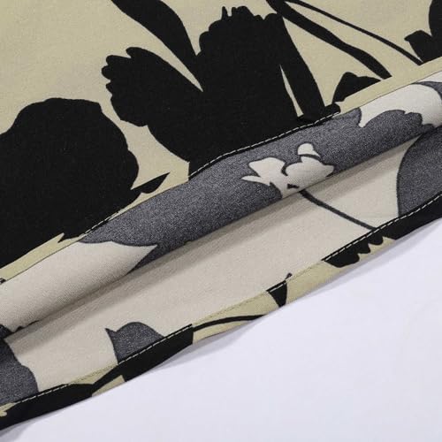 Women's Floral Maxi Skirt Summer Comfy Tiered Elastic High Waisted A-Line Flowy Swing Long Skirts for Women4