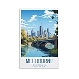 GuYaNa Melbourne Australien Vintage-Reise-Poster, 20 x 30 