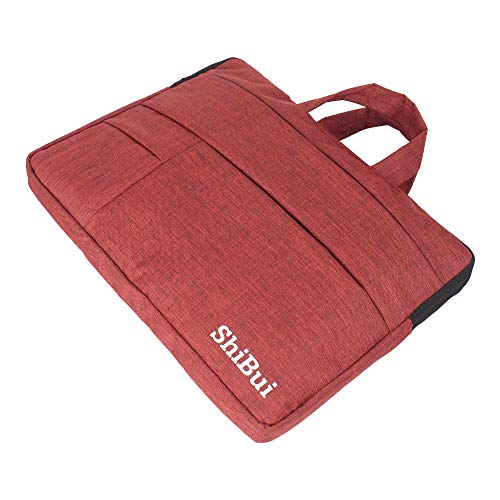 Image of SHIBUI Waterproof and Multi-Pocket Laptop Sleeve Handbag Compatible 12-13.3 Inch New 2018 Release A1932, A1989 & A1706 & A1708, MacBook Air, 12.9 Inch iPad Pro (13 Inch, Red)