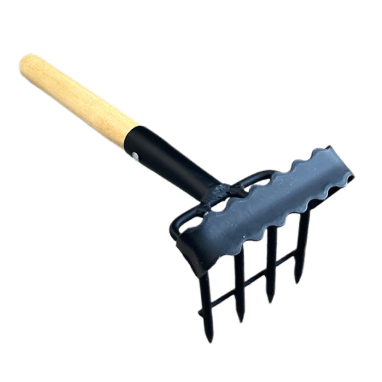 Milisten Kleiner Handrechen für Gartenarbeiten Ergonomischer Gartenrechen mit Leichtem Griff zum Pflanzen und Entfernen von Beeten und Töpfen