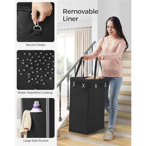 Cesta de ropa sucia para dormitorio con ruedas que soluciona el desorden 6