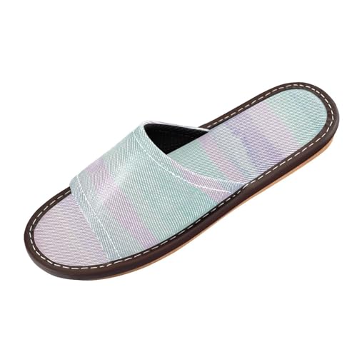 Indoor Outdoor Bathroom Sandal Summer Soft Slip on Home Shoes for Hotel Travel Party Watercolor