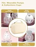 Breast Pump Storage for Hands-Free Breast Pumps with Nipple Ruler, Wearable Breast Pump Case Compatible with Momcozy/Willow/eufy/Security/Medela/Bluefair Wearable Breast Pumps