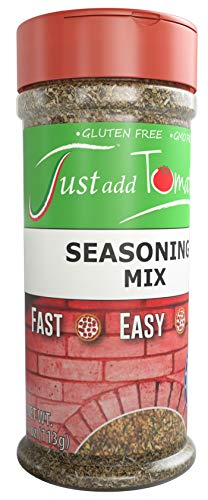 Pizza Seasoning 4oz Shaker - Great for Pizza Sauce, Marinara Sauce, Spaghetti Sauce, Garlic Toast, Pasta Sauce, Dry Rub, Chicken Seasoning, and other Italian Food - By Just Add Tomatoes