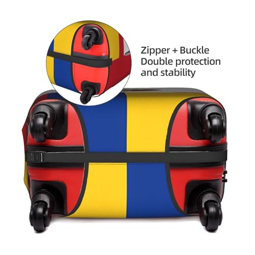 Travel Luggage Cover Half Mexico Half Colombia Flag Fashion Washable Baggage Suitcase Protector Fit For Luggage Large3