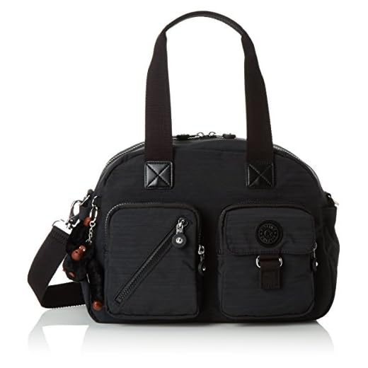 Kipling Defea, Borsa Con Maniglia Donna, Nero (REFH53 Dazz Black), 33x24.5x19 cm (B x H x T)