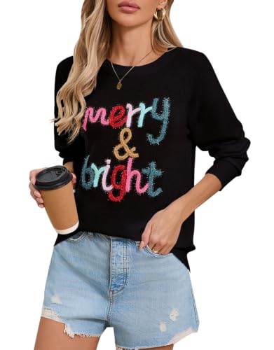 Image of Women's Lightweight Thin Knit Pullover Sweaters Cute American Flag Sweater