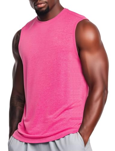 Zengjo Mens Tank Tops Workout Quick Dry Sleeveless Shirts for Gym Running Athletic Loose Muscle Tanks