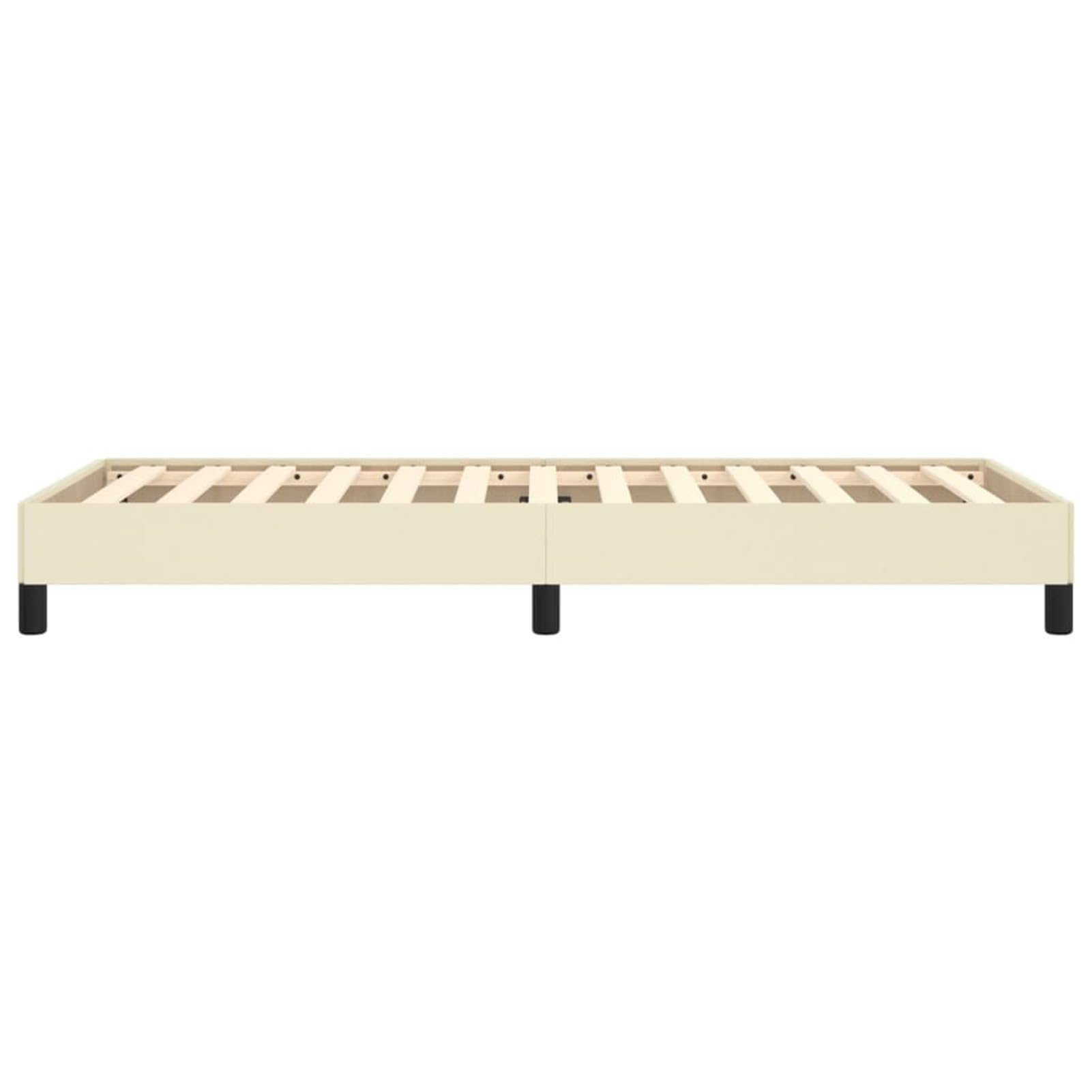 ATOMSTACK MAKER Cama Con Cabecero de Cuero Sintético Cremoso 80 x 200 cm, Estructura de Madera y Listones de Contrachapado Integrados, Diseño Moderno y Elegant para Dormitorio (Montaje Fácil)