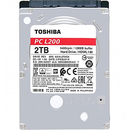 Image of Toshiba L200 Laptop - Hard Drive - 2 TB - Internal - 2.5 inch (6.4 cm)