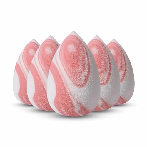 5 Pcs Marble Mini Makeup Sponge Set