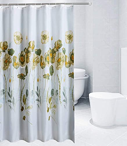 Rideau de douche en polyester avec long rideau de bain magnétique - 8