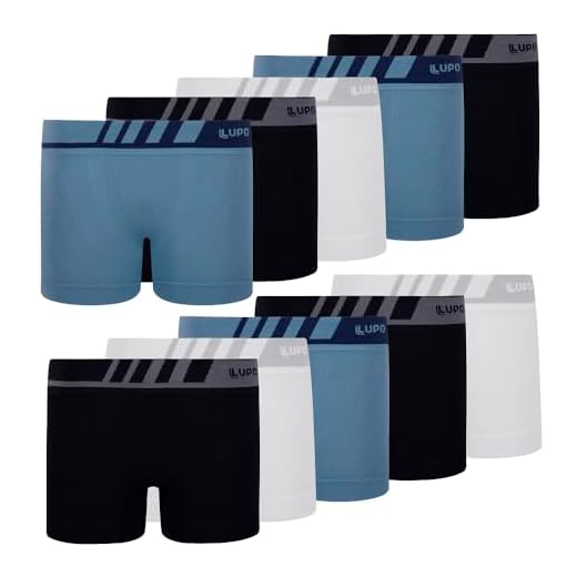 Kit 10 Cueca Boxer Infantil Box Microfibra Sem Costura Lupo (BR, Alfa, P, Sortida)