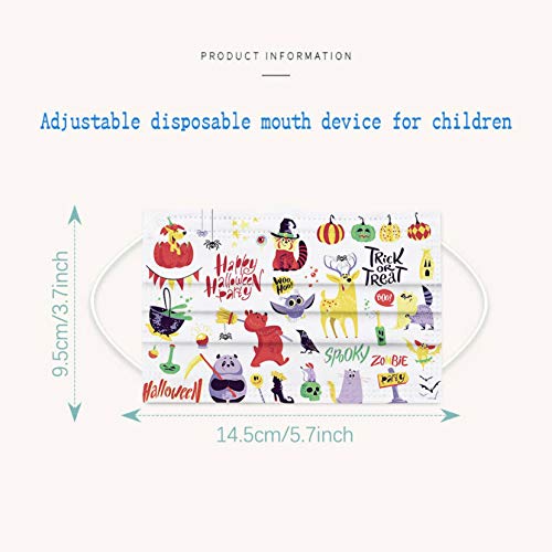 AxiBa Bandanas faciais descartáveis para crianças, bandanas faciais descartáveis de 3 camadas não te