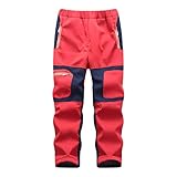 Kids Boy's Youth Fleece Hiking Pants Waterproof Softshell Warm Windbreaker Snow Pants Insulated...